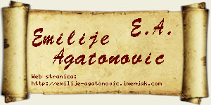 Emilije Agatonović vizit kartica